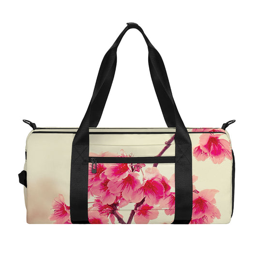Vintage Cherry Blossom Print Gym Bag