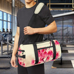 Vintage Cherry Blossom Print Gym Bag
