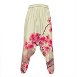 Vintage Cherry Blossom Print Hammer Pants