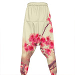 Vintage Cherry Blossom Print Hammer Pants