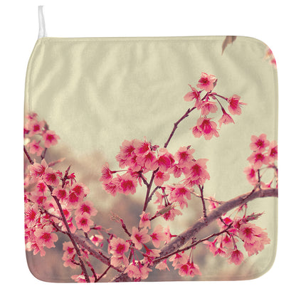 Vintage Cherry Blossom Print Hand Towel