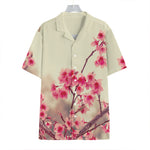 Vintage Cherry Blossom Print Hawaiian Shirt