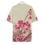 Vintage Cherry Blossom Print Hawaiian Shirt