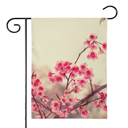 Vintage Cherry Blossom Print House Flag