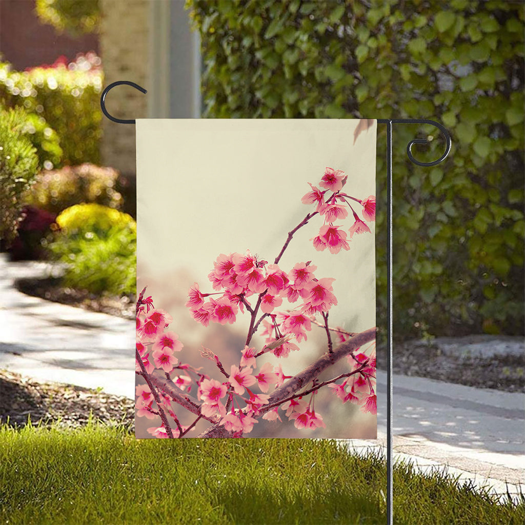Vintage Cherry Blossom Print House Flag