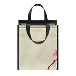 Vintage Cherry Blossom Print Insulated Lunch Tote