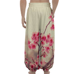 Vintage Cherry Blossom Print Lantern Pants