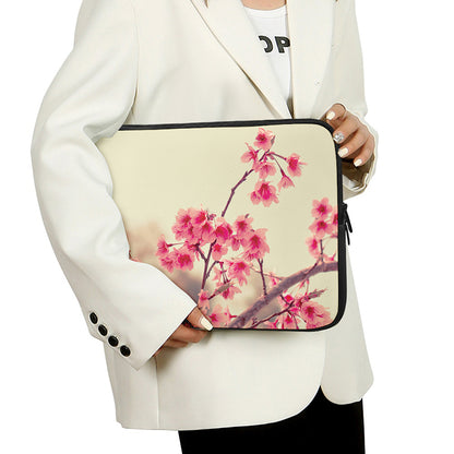 Vintage Cherry Blossom Print Laptop Sleeve