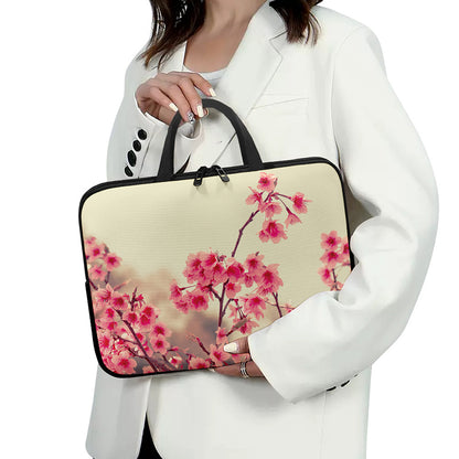 Vintage Cherry Blossom Print Laptop Sleeve With Handle