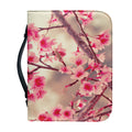 Vintage Cherry Blossom Print Leather Bible Cover