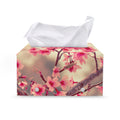 Vintage Cherry Blossom Print Leather Tissue Box Cover