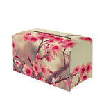 Vintage Cherry Blossom Print Leather Tissue Box Cover