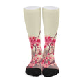Vintage Cherry Blossom Print Long Socks