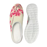 Vintage Cherry Blossom Print Mesh Casual Shoes