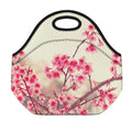 Vintage Cherry Blossom Print Neoprene Lunch Bag