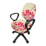 Vintage Cherry Blossom Print Office Chair Cover