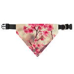 Vintage Cherry Blossom Print Over The Collar Dog Bandana