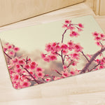 Vintage Cherry Blossom Print Polyester Doormat