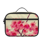 Vintage Cherry Blossom Print Portable Lunch Bag