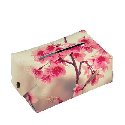 Vintage Cherry Blossom Print Rectangle Tissue Box Cover