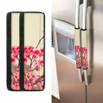Vintage Cherry Blossom Print Refrigerator Handle Covers
