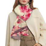 Vintage Cherry Blossom Print Scarf