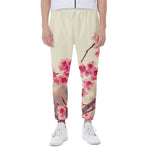Vintage Cherry Blossom Print Scuba Joggers