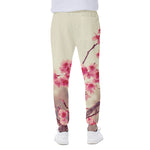 Vintage Cherry Blossom Print Scuba Joggers