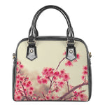 Vintage Cherry Blossom Print Shoulder Handbag
