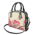 Vintage Cherry Blossom Print Shoulder Handbag