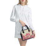 Vintage Cherry Blossom Print Shoulder Handbag