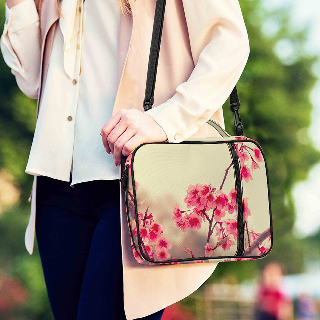 Vintage Cherry Blossom Print Shoulder Strap Bible Bag