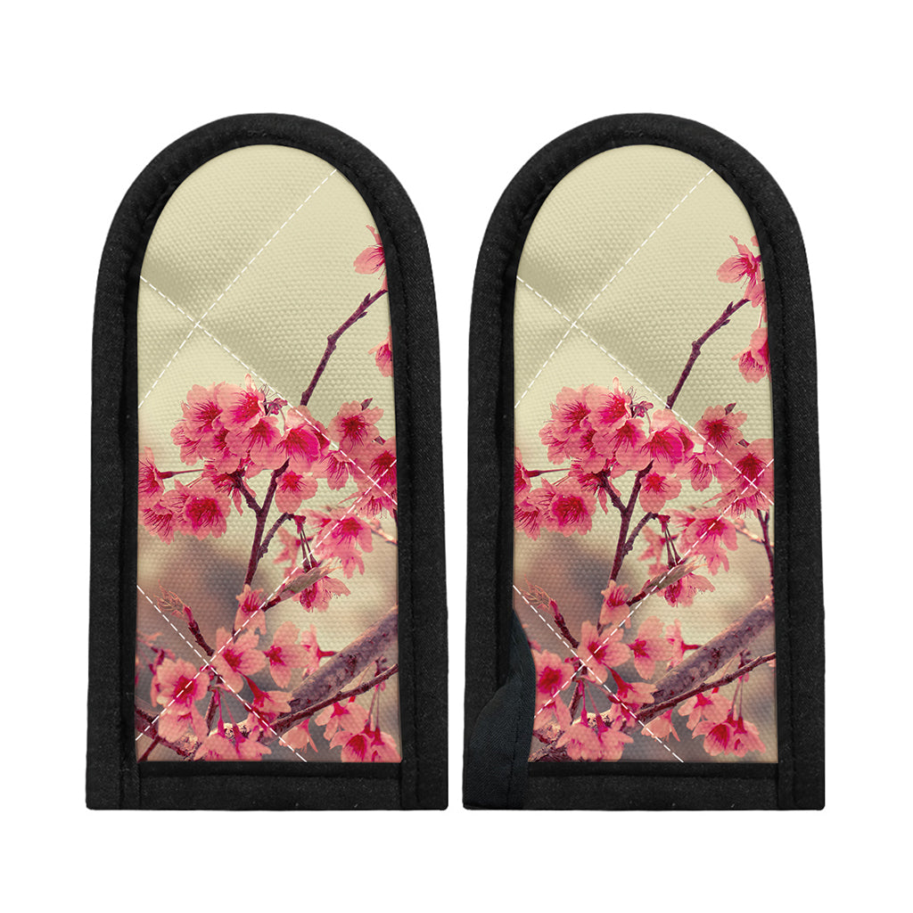 Vintage Cherry Blossom Print Skillet Handle Cover