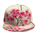 Vintage Cherry Blossom Print Snapback Cap