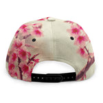 Vintage Cherry Blossom Print Snapback Cap