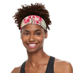 Vintage Cherry Blossom Print Sports Headband