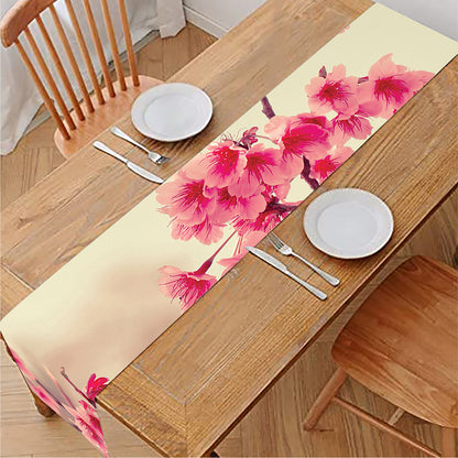 Vintage Cherry Blossom Print Table Runner