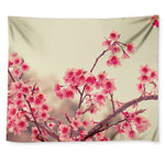 Vintage Cherry Blossom Print Tapestry