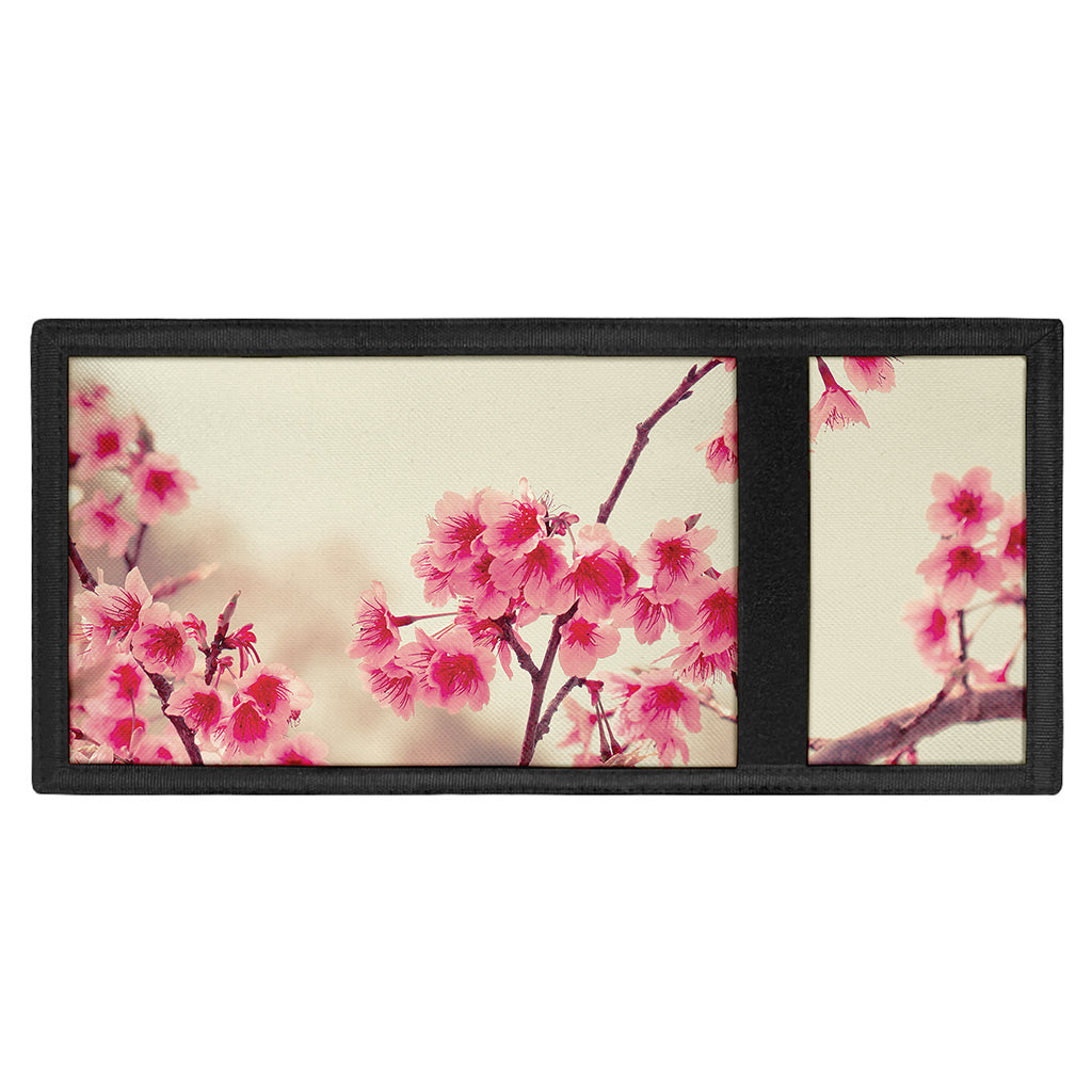 Vintage Cherry Blossom Print Trifold Wallet