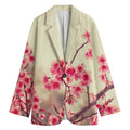 Vintage Cherry Blossom Print Women's Blazer