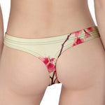Vintage Cherry Blossom Print Women's Thong