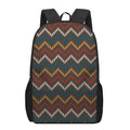 Vintage Chevron Knitted Pattern Print 17 Inch Backpack