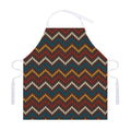 Vintage Chevron Knitted Pattern Print Adjustable Apron