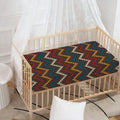 Vintage Chevron Knitted Pattern Print Baby Crib Sheet