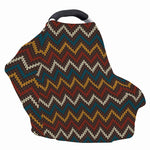 Vintage Chevron Knitted Pattern Print Baby Seat Cover