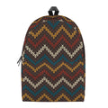 Vintage Chevron Knitted Pattern Print School Backpack