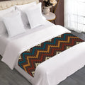 Vintage Chevron Knitted Pattern Print Bed Runner
