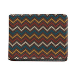 Vintage Chevron Knitted Pattern Print Bifold Wallet