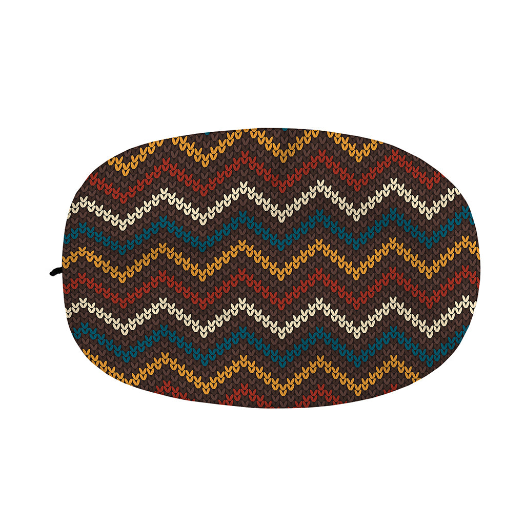 Vintage Chevron Knitted Pattern Print Car Side Mirror Covers