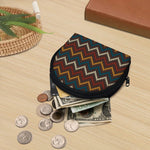 Vintage Chevron Knitted Pattern Print Coin Purse